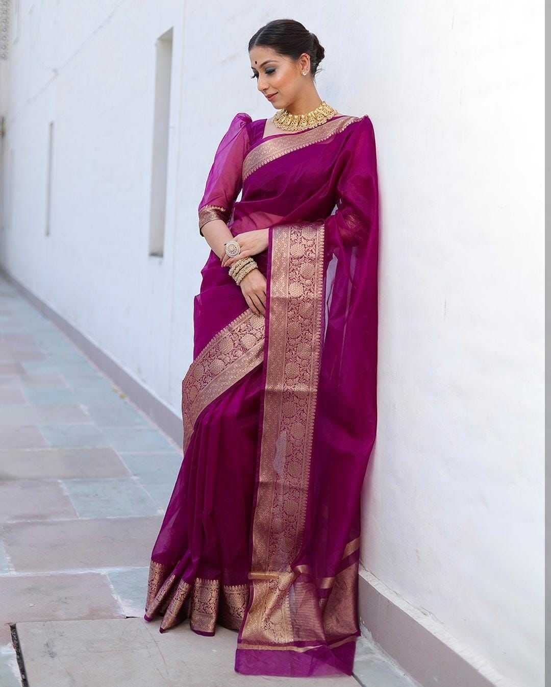 YNF ORGANZA RDM SOLID WHOLESALE SAREES MANUFACTURER